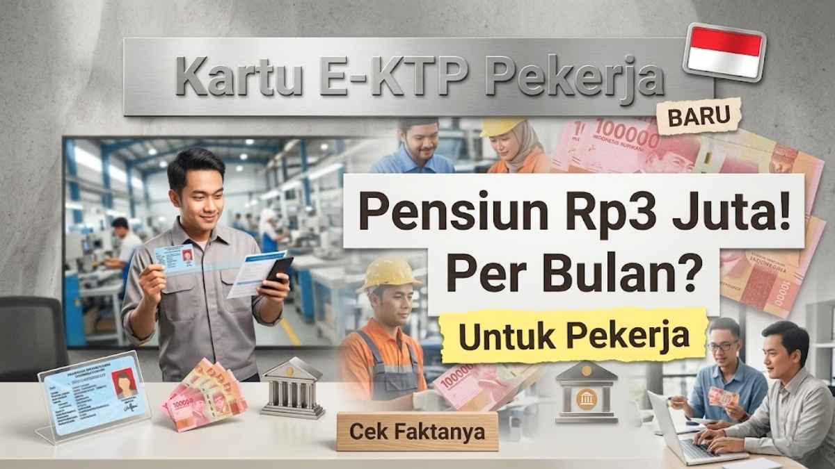 Manfaat kartu e KTP pekerja 2026 syarat dokumen dan proses pencairan pensiun Rp3 juta