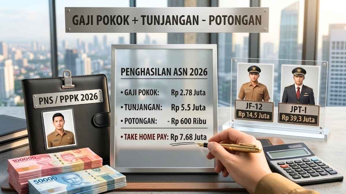 Skema Penghasilan Bersih PNS dan PPPK 2026 rincian komponen rumus dan kebijakan single salary terbaru