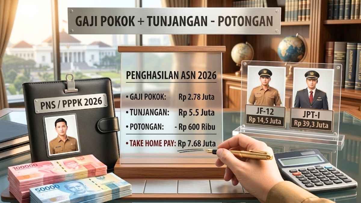 Skema Penghasilan Bersih PNS dan PPPK 2026 Rincian komponen gaji tunjangan dan kebijakan single salary terbaru