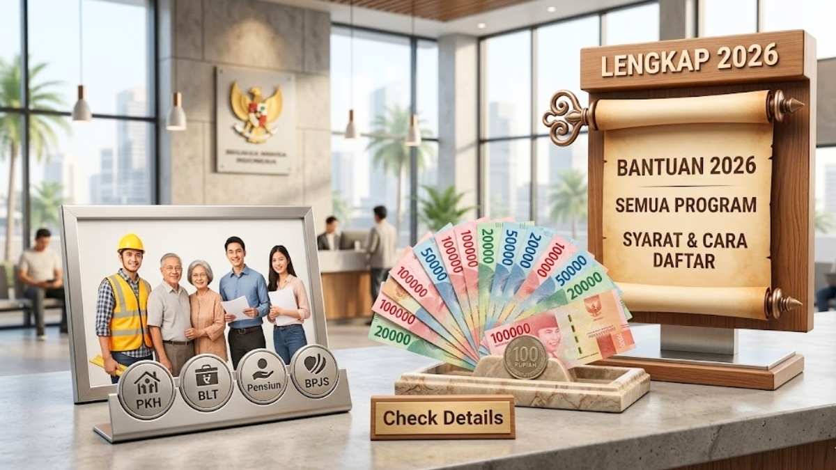 Bantuan pemerintah Indonesia 2026 Informasi PKH BLT dan pensiun BPJS