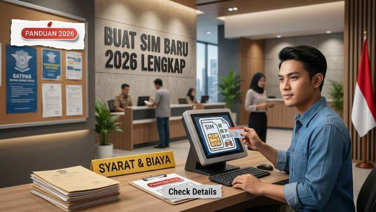 SIM baru Indonesia 2026 aturan resmi dokumen wajib biaya dan langkah daftar online
